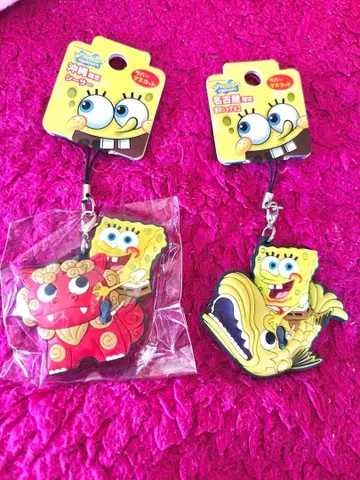 스펀지밥 고토치 아크릴 키링 2개 세트 나고야, 오키나와 버전