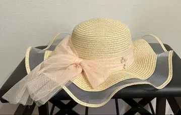 밀짚모자 펄 리본 포함