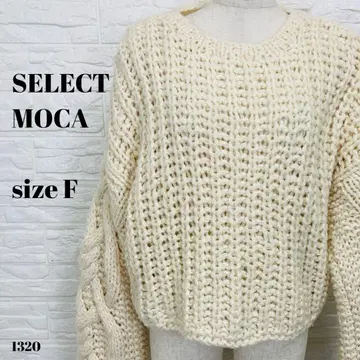 SELECT MOCA 셀렉 모카 굵은 실 니트 아이보리 F 1320