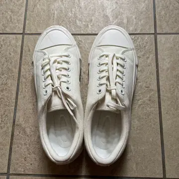 화이트 캔버스 스니커즈 25.5cm UNIQLO 유니클로