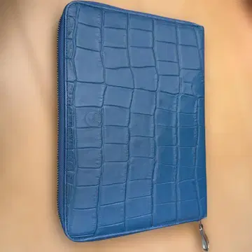 바조르고 파랑 크로커다일 패턴 클러치백