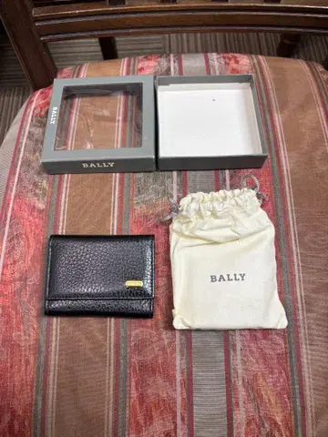 st281- BALLY 블랙 가죽 명함지갑