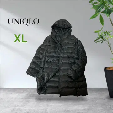 새상품급 유니클로 UNIQLO 울트라 라이트 다운 후디드 코트 블랙