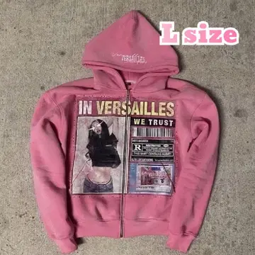 후드티 y2k 핑크 집업 프린트 후드티 아메카지 빈티지 스타일 L