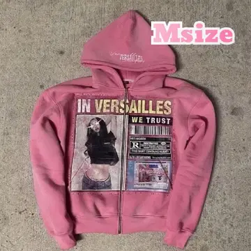 후드티 y2k 핑크 집업 프린트 후드티 아메카지 빈티지 스타일