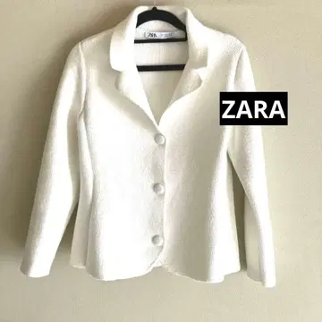 거의 새상품 ] ZARA 자라 니트 자켓 화이트 S 사이즈