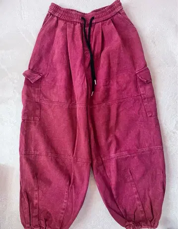 [VOLCAN&APHRODITE] 빅 카고 팬츠 빨간색