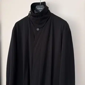 던힐 dunhill 블랙 롱 코트 하이넥 충전솜