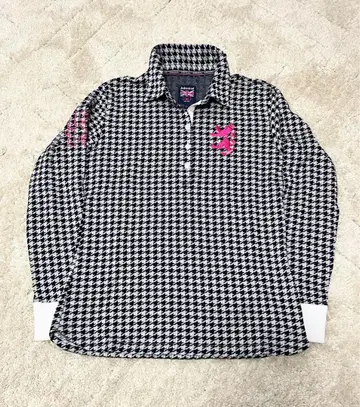 Admiral 골프 셔츠 L 사이즈 하운드 투스 패턴