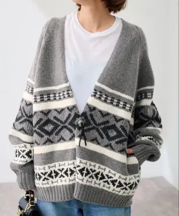 Framework 자카드 가디건