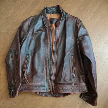 가죽 재킷 (소가죽) 브라운 XL 사이즈