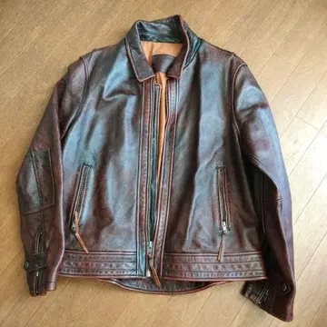 가죽 재킷 (소가죽) 브라운 XL 사이즈