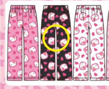 산리오 카오하나 극세사 팬츠 블랙 L 사이즈 돈키호테