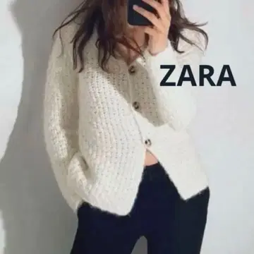 ZARA 알파카 울 블렌드 가디건 S 사이즈 미사용 새상품