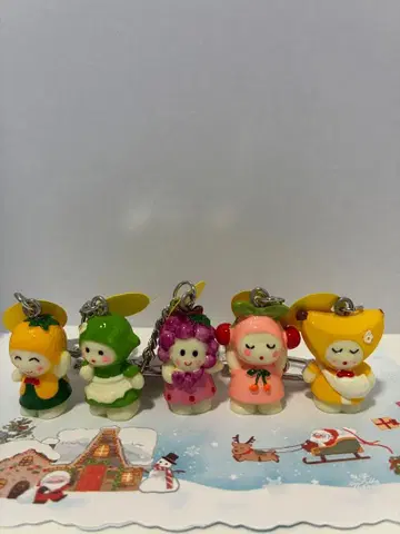 [레트로] 후르츠 인형 키링 5개 세트 3