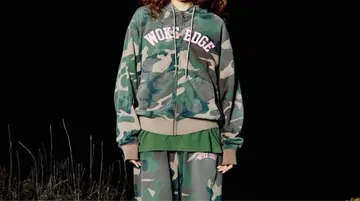 WOKE EDGE 카모 집업 후드티