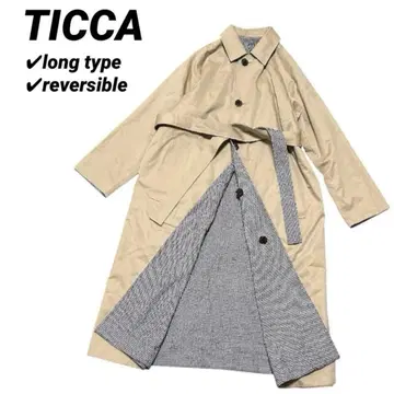 레어 TICCA 리버서블 스텐카라 코트 롱 기장 베이지