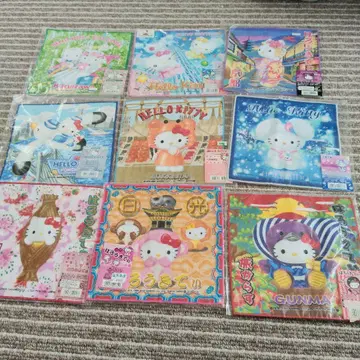 헬로키티 관광지 디자인 타월 9장 세트