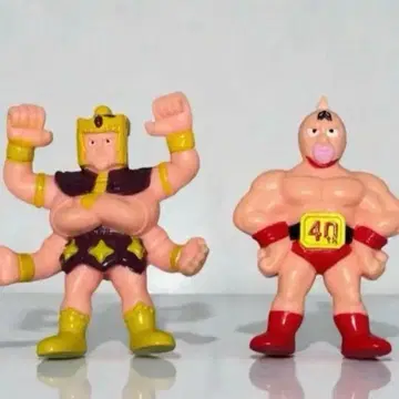 근육맨 지우개 2점 세트! 초레어 컬러링 풀컬러 근육맨 아슈라맨 레트로