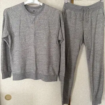 UNIQLO 맨투맨 트레이닝복 하의 셋업 그레이
