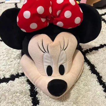 미니 마우스 봉제 인형 폴카 도트 리본