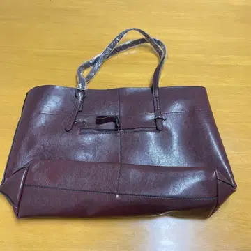 와인 레드 토트백