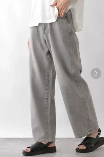 GOOD 데님 배기 팬츠 L 그레이 글로벌 워크