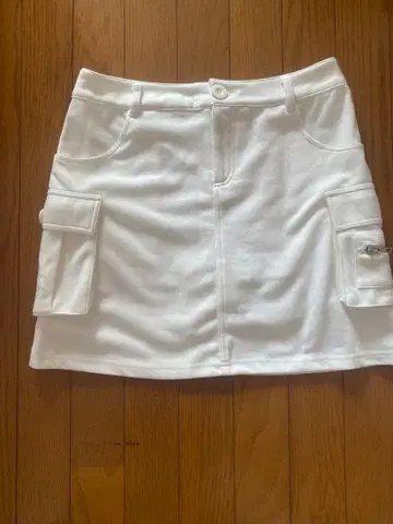 델솔 화이트 카고 스커트 여성용