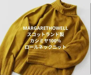 MARGARETHOWELL 스코틀랜드제 캐시미어 100% 롤넥 니트