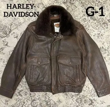HARLEY-DAVIDSON G1 가죽 플라이트 자켓 옷깃 보아 라이너