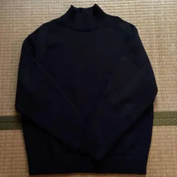 [ 미사용 ] UNIQLO:C 로우 게이지 하이넥 스웨터 블랙 M