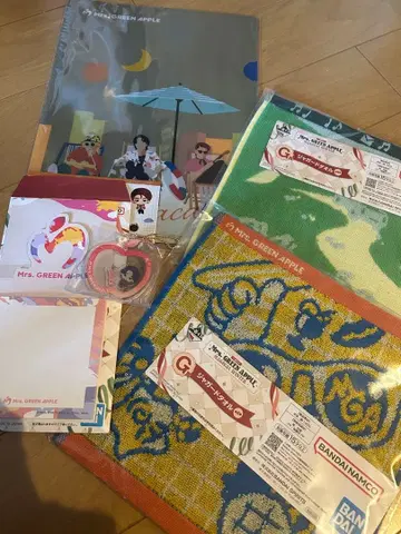 미세스 그린애플 제일복권 키링 자카드 타월 5종 세트