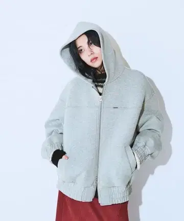 JEANASIS 지나시스 종이상자 BIG 후드 블루종 후드티 그레이