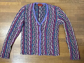 MISSONI 멀티 컬러 니트 가디건 V넥