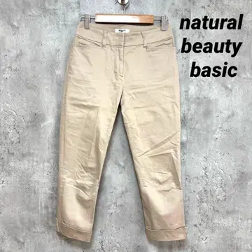 [내추럴 뷰티 베이직] 7부 기장 캐주얼 팬츠 베이지 xxs