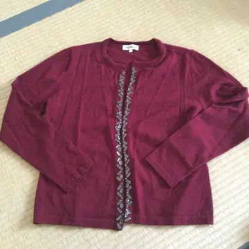 버건디 가디건 사이즈 6