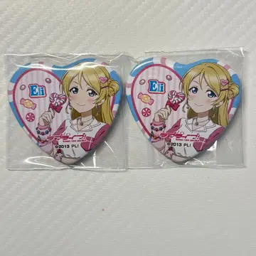 러브 라이브 빌리지 뱅가드 하트 캔뱃지 아야세 에리 세트