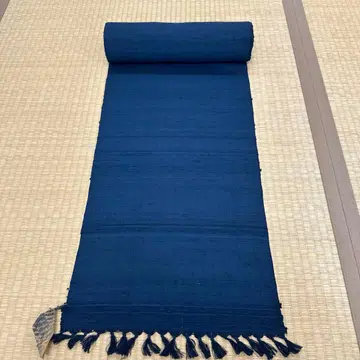 실크 남색 무지 명주 누에고치 직물 옷감 빈티지 원단