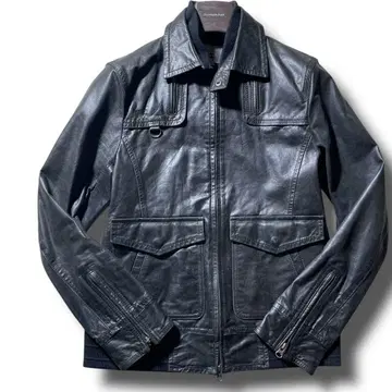 [ 새상품급 ] 다케오 키쿠치 가죽 자켓 리브 소가죽 블랙 2