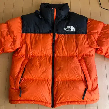 THE NORTH FACE 다운 자켓 오렌지/블랙