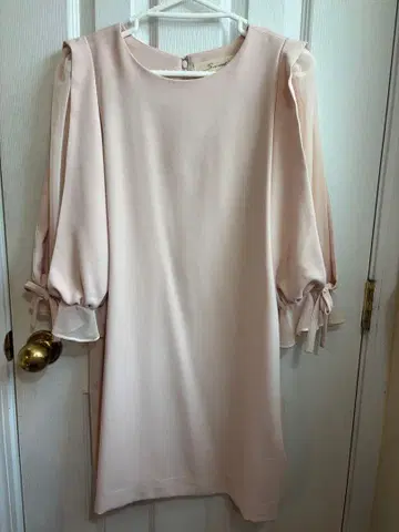 snidel 라이트 핑크 벌룬 슬리브 원피스