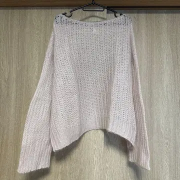 NOBLE 모헤어 울 시어 풀오버 핑크