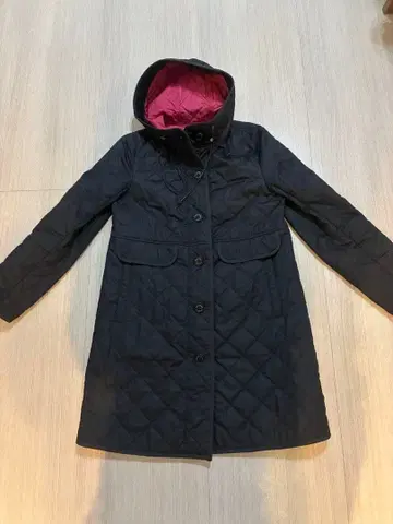 매킨토시 철학 후디드 퀼팅 코트 네이비 38