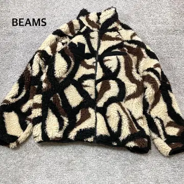 [ BEAMS ] 보아 자켓 블루종 샤 가드 카모플라주풍