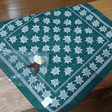 새상품 스위스산 에델바이스 패턴 손수건 반다나 유나이티드 애로우즈