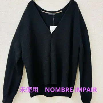 미사용 NOMBRE IMPAIR 니트 가디건 후크 여밈