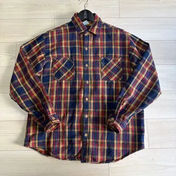 70s 빅맥 bigmac 플란넬 셔츠 빈티지 코튼 새상품급 L