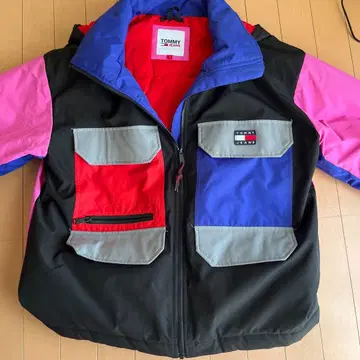 TOMMY HILFIGER 멀티 컬러 다운 자켓