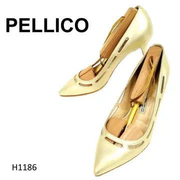 펠리코 펌프스 스틸레토 아넬리 샴페인 골드 36 가죽