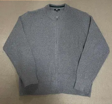 유니클로C 크루넥 풀 집업 가디건 04 gray XL 사이즈